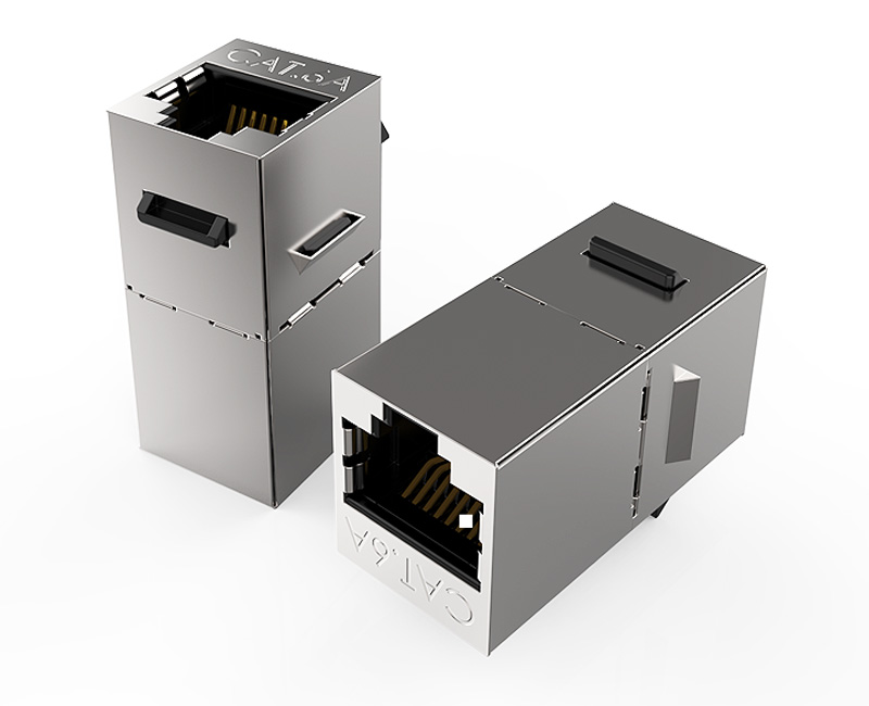 英曼網(wǎng)絡(luò)直通模塊/網(wǎng)線直通延長器，屏蔽網(wǎng)線水晶頭跳線延長器Keystone Jack