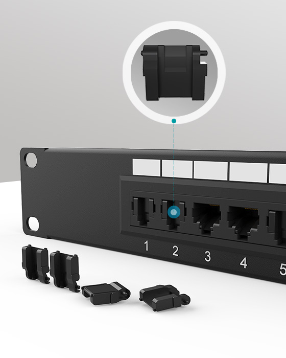 1U 16 Ports Network Patch Panel