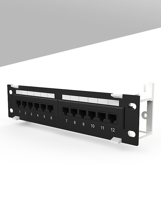 1U 12 Ports Network Patch Panel