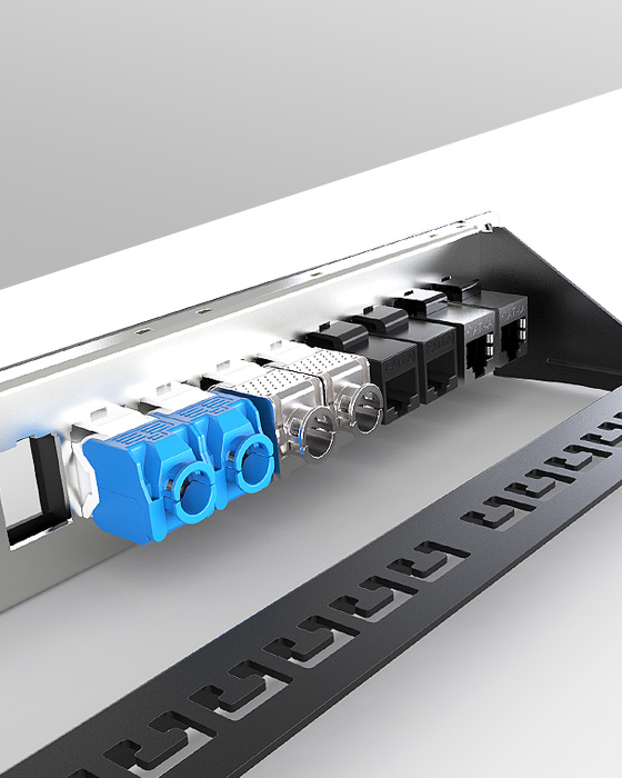 1U24口-屏蔽網絡空配架