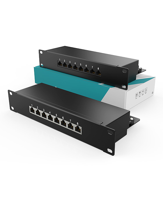 1U8口-防塵網絡配線架