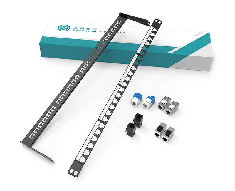 Enmane-0.5U 24 Ports Shielded Blank Patch Panel