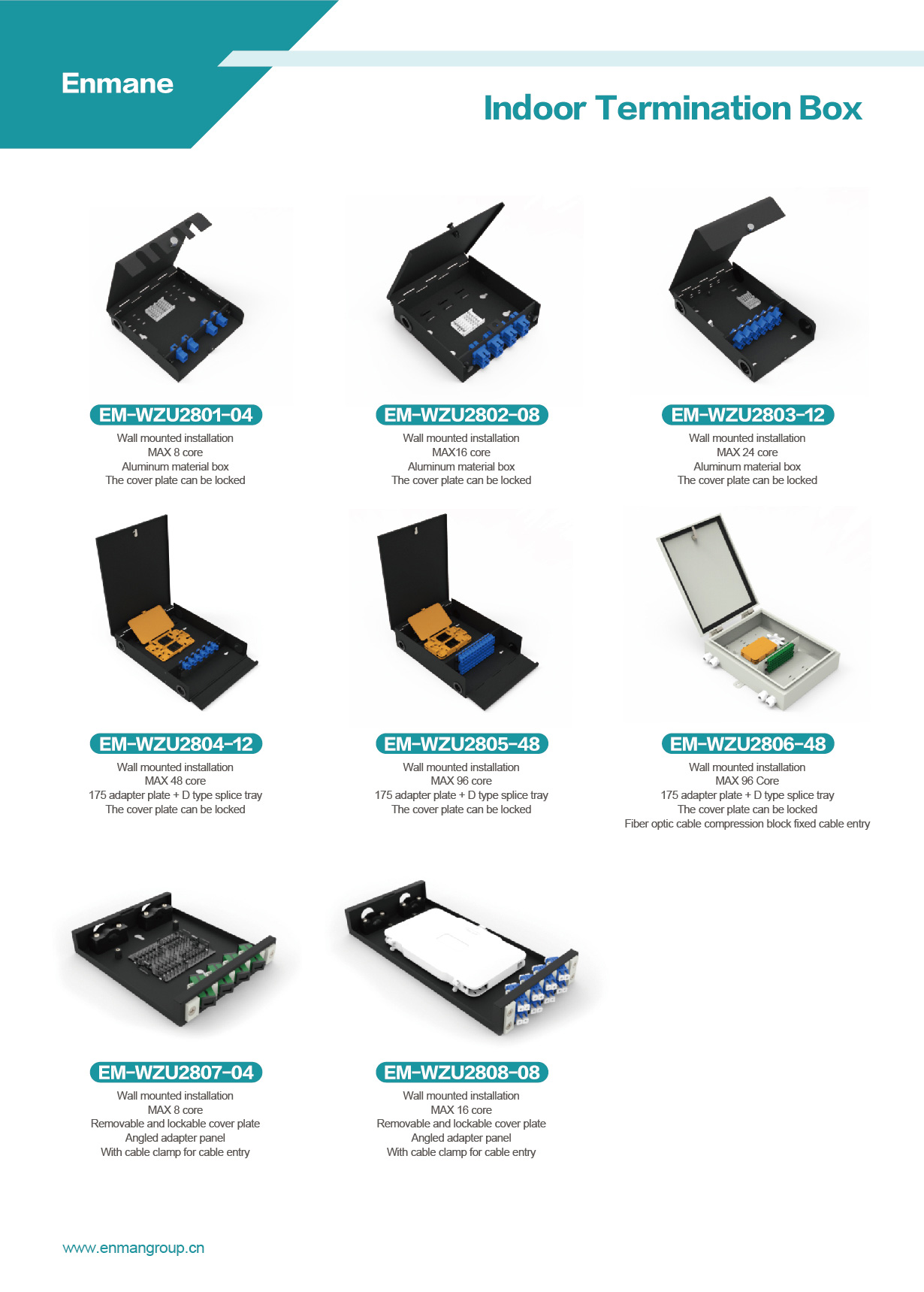 Indoor Fiber Optic Termination Box