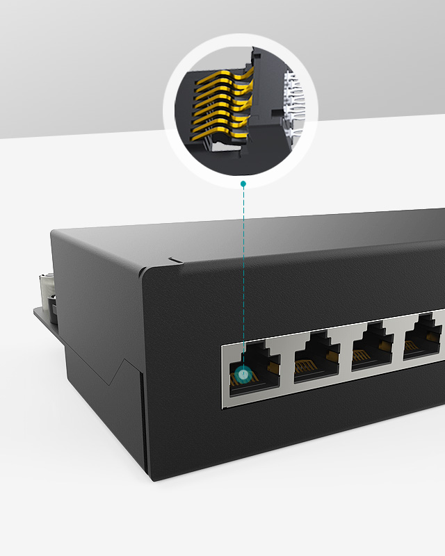 1U12口-防塵網絡配線架