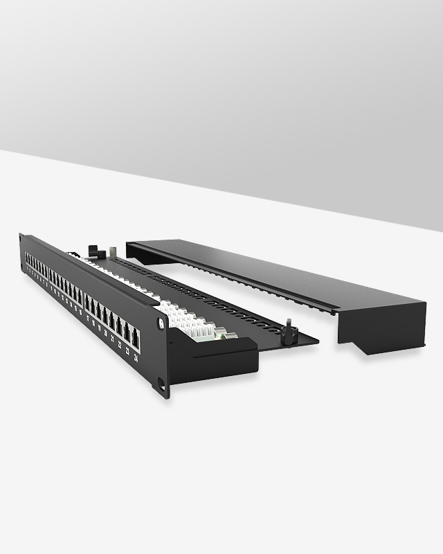 1U24口-屏蔽防塵網(wǎng)絡配線架