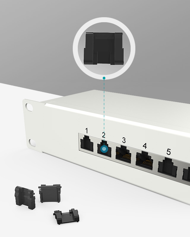 1U8口-防塵網絡配線架