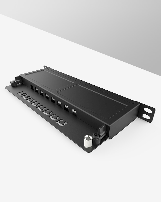 0.5U8口-防塵網(wǎng)絡(luò)配線架