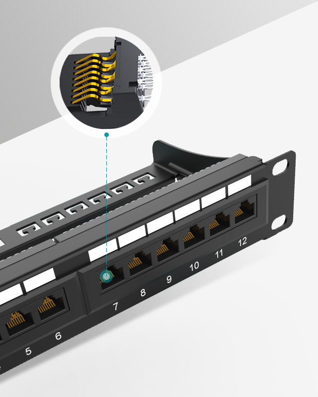 1U12口-防塵網絡配線架