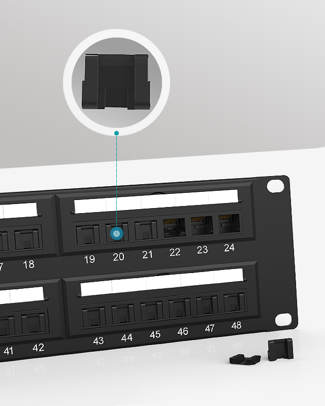 2U48口-防塵網絡配線架